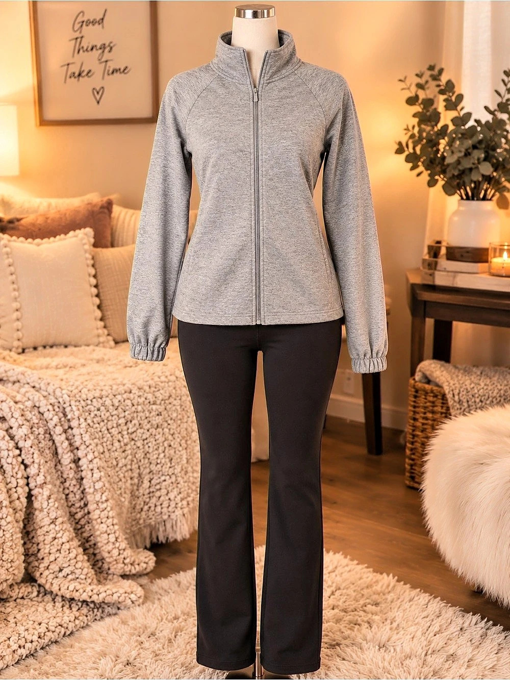 All In Motion Airy Sleek Full-Zip Jacket Gray Full-Zip Jacket Size Small NWT